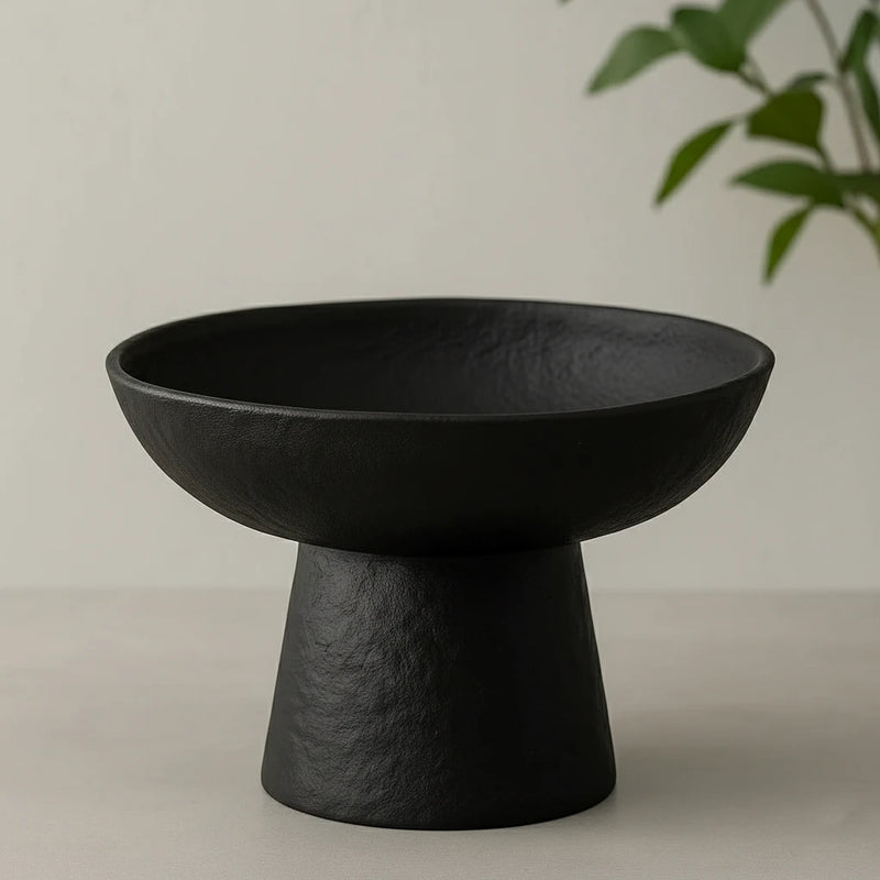 Contemporary Silver Fruit Bowl – Elevated Textured Design for Elegant Serving & Decor